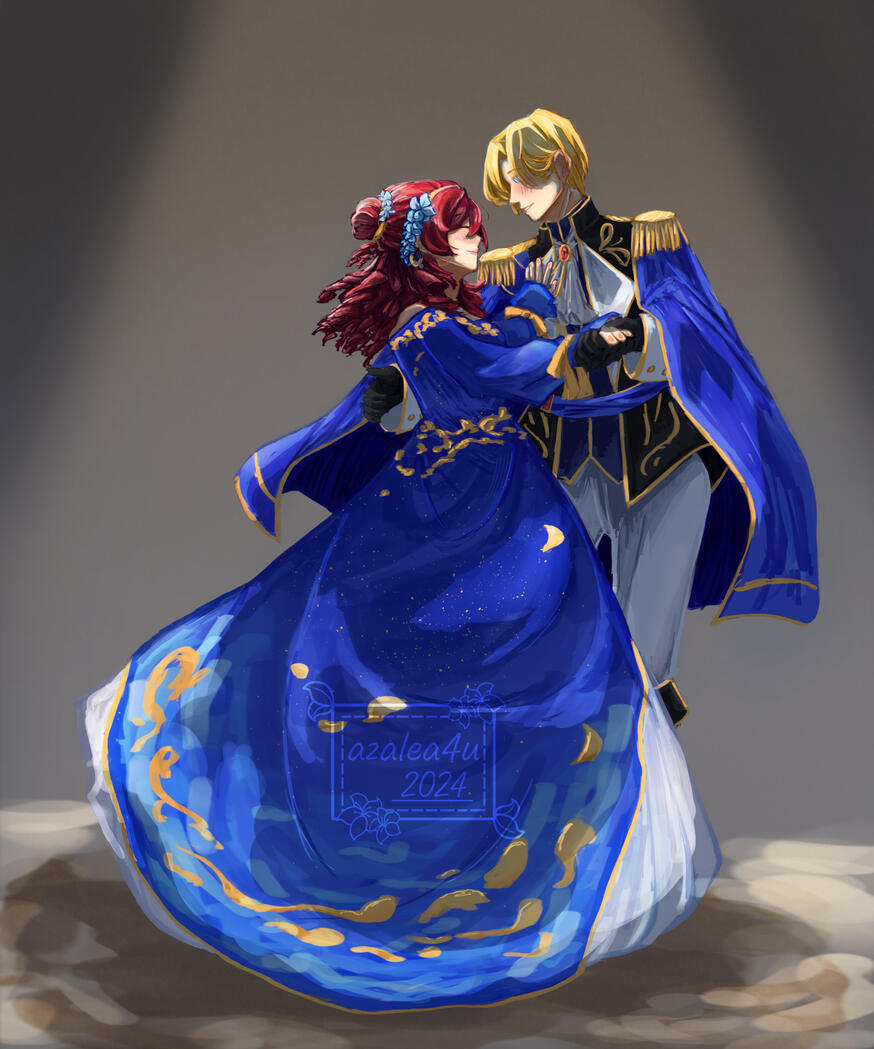 Aislyn (OC) dancing with Dimitri from Fe3h
