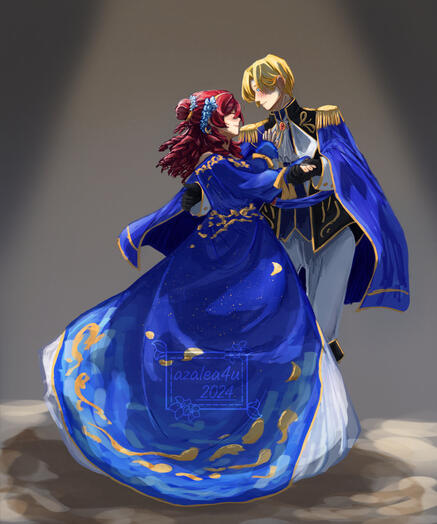 Aislyn (OC) dancing with Dimitri from Fe3h Aislyn (OC) dancing with Dimitri from Fe3h